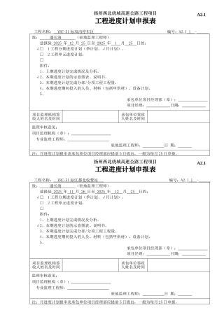 进度计划申报表