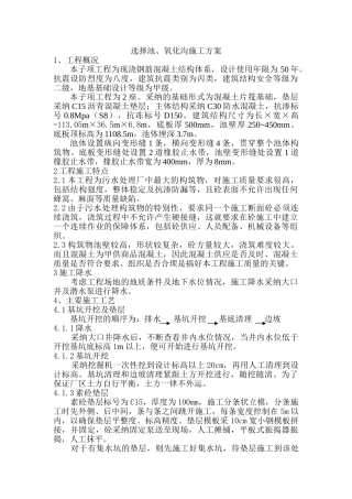 选择池、氧化沟施工方案