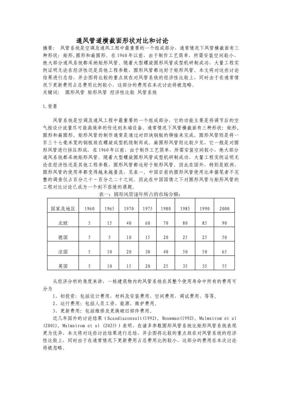 通风管道横截面形状对比和研究_第1页