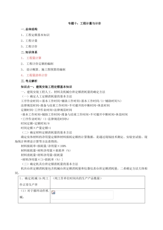 造价案例分析特训第16讲：专题十工程计量与计价
