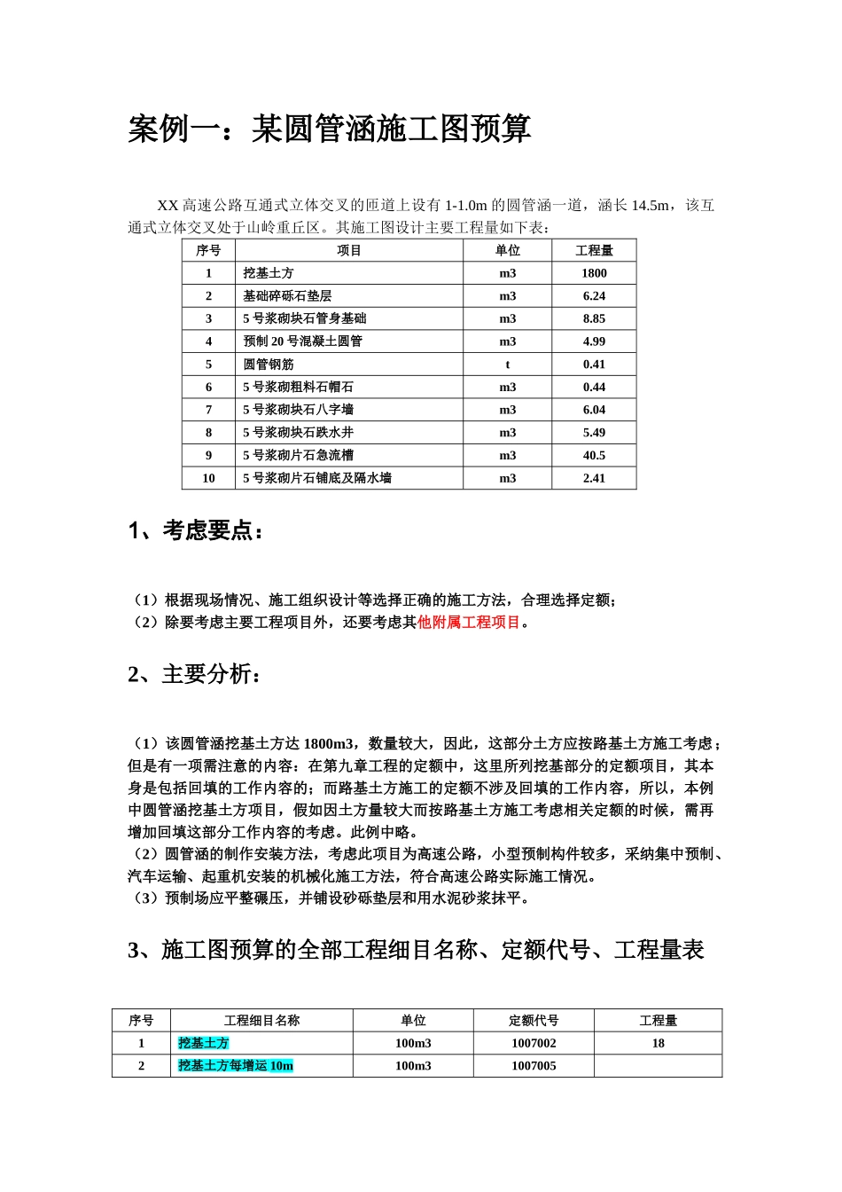 造价编制简单案例分析_第1页