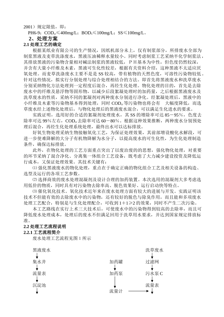 造纸废水处理工程技术方案_第3页