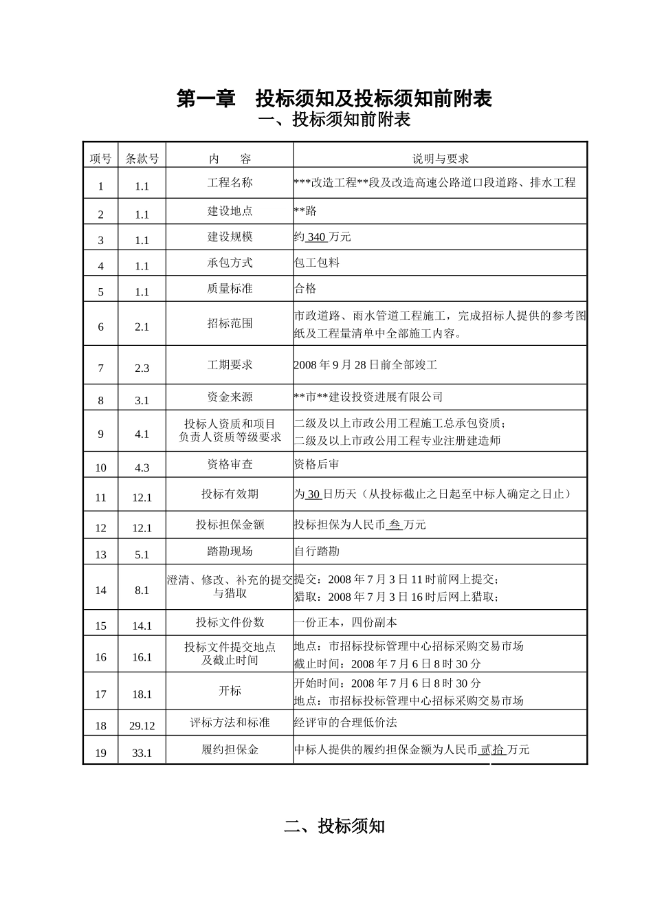 道路、排水工程施工招标文件_第2页
