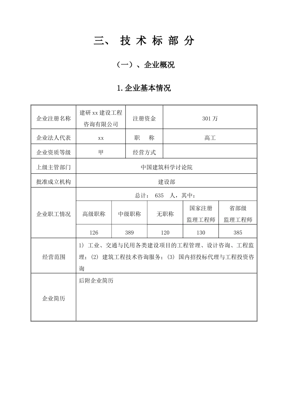 道路改造工程监理投标文件_第1页
