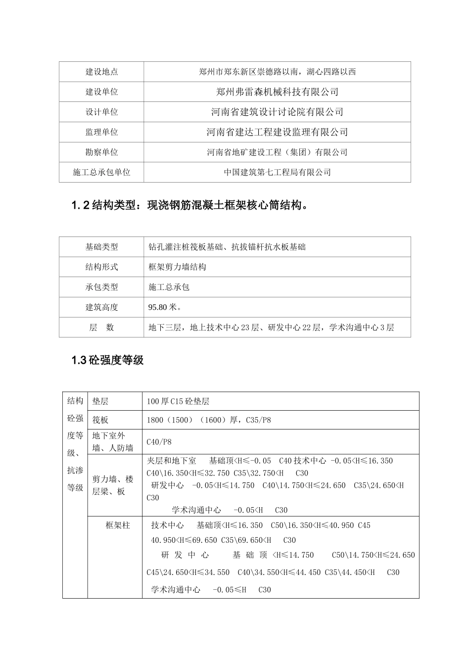 郑州弗雷森技术中心混凝土工程施工方案_第3页