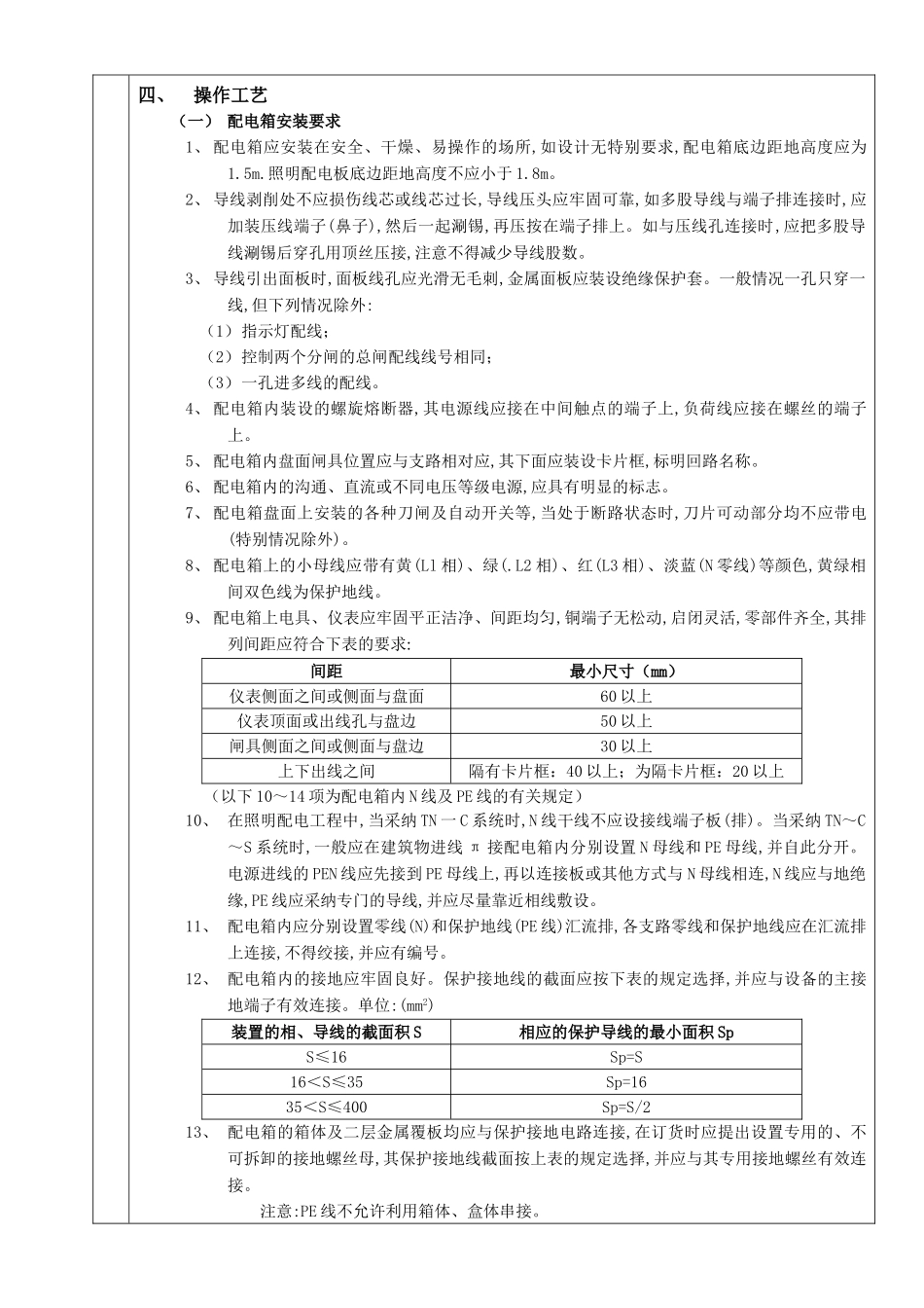 配电箱安装工程技术交底_第3页