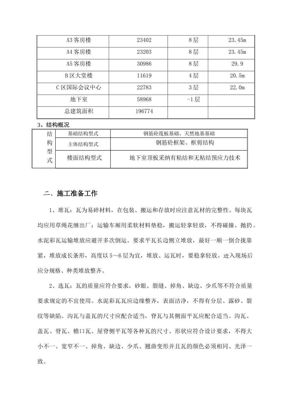 酒店工程屋面檐口斜板挂瓦施工方案_第2页