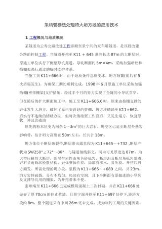 采用管棚法处理特大坍方段的应用技术