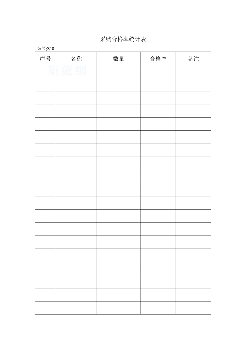 采购合格率统计表_第1页