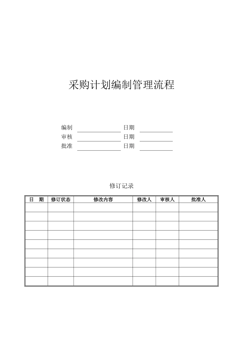 采购计划编制管理流程_第1页