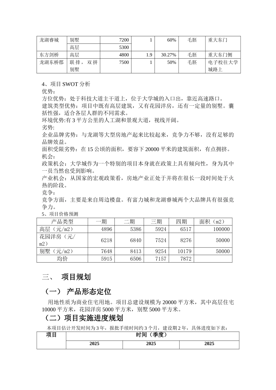 重庆某住宅楼项目可行性研究报告简本_第3页