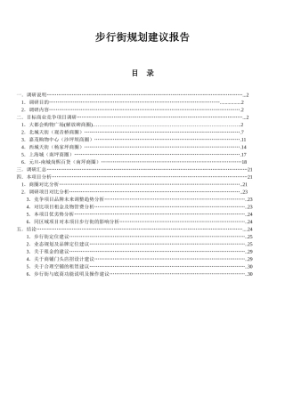 重庆某广场步行街规划建议报告