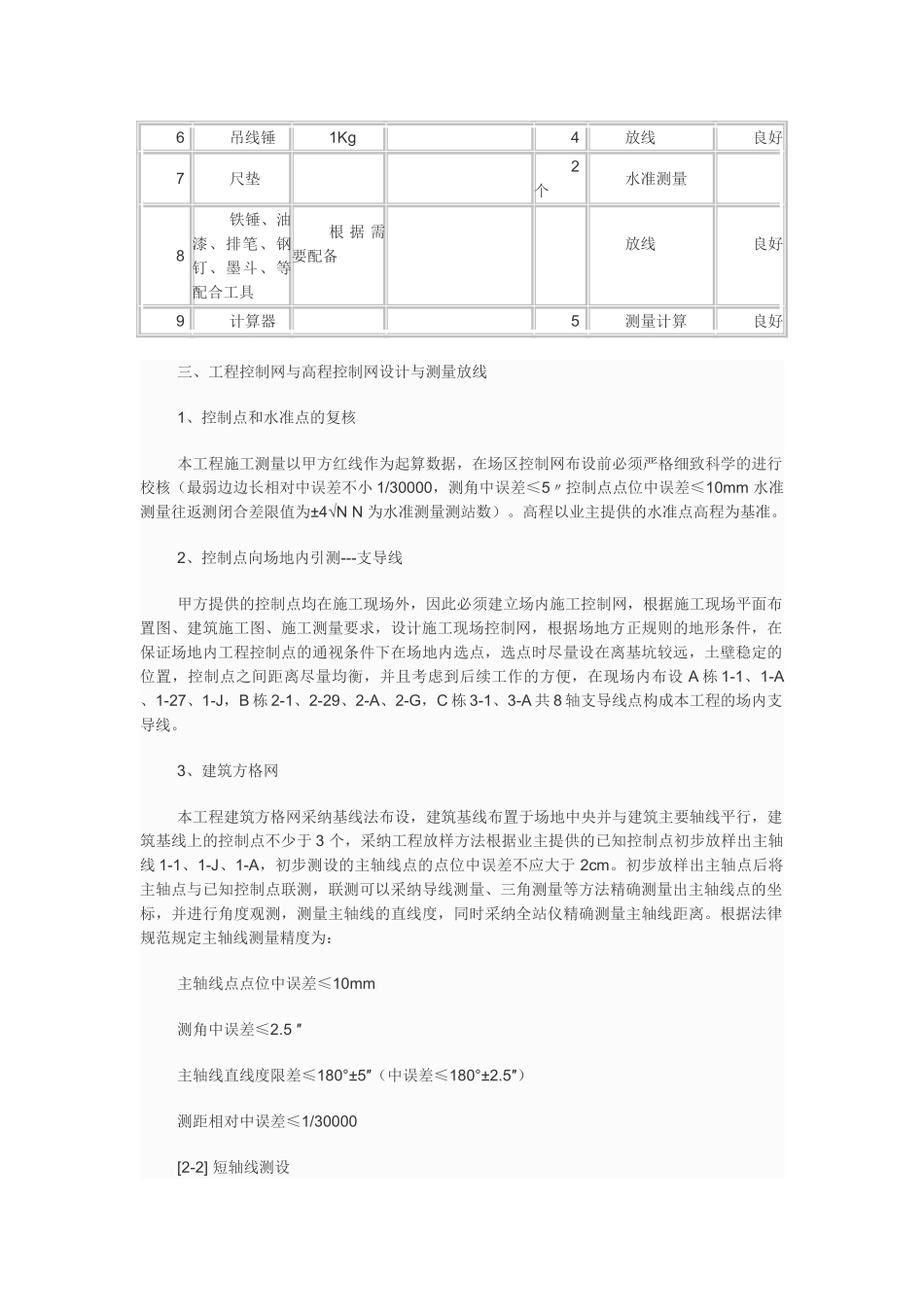 重庆某高层建筑施工测量方案_第3页