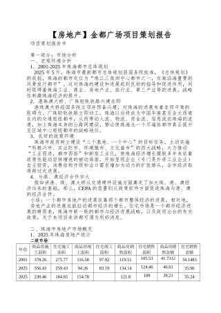 金都广场项目策划报告