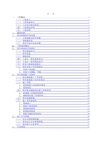 钢格构式塔吊基础方案-专家论证