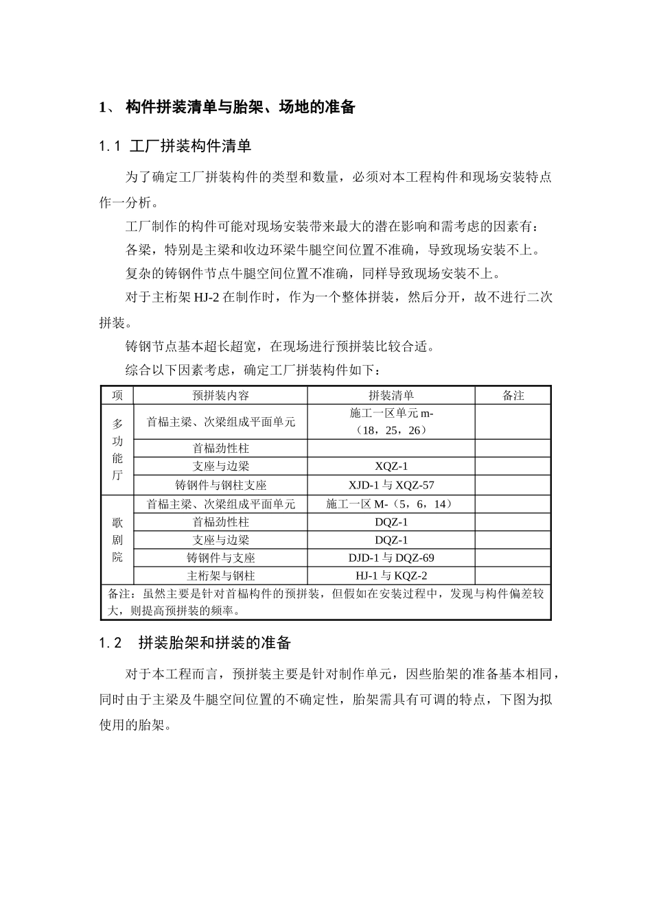 钢桁架结构构件预拼装施工工艺_第1页