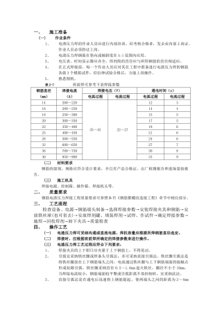 钢筋电渣压力焊接工程