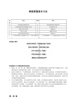 钢筋算量基本方法公式