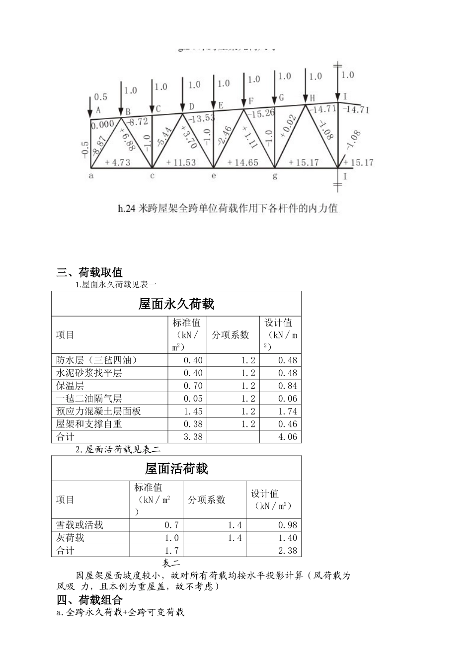 钢结构厂房屋架课程设计计算书_第3页