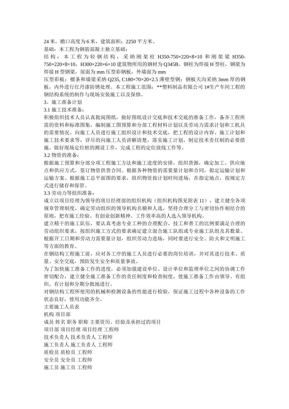 钢结构工程施工组织设计方案_第2页