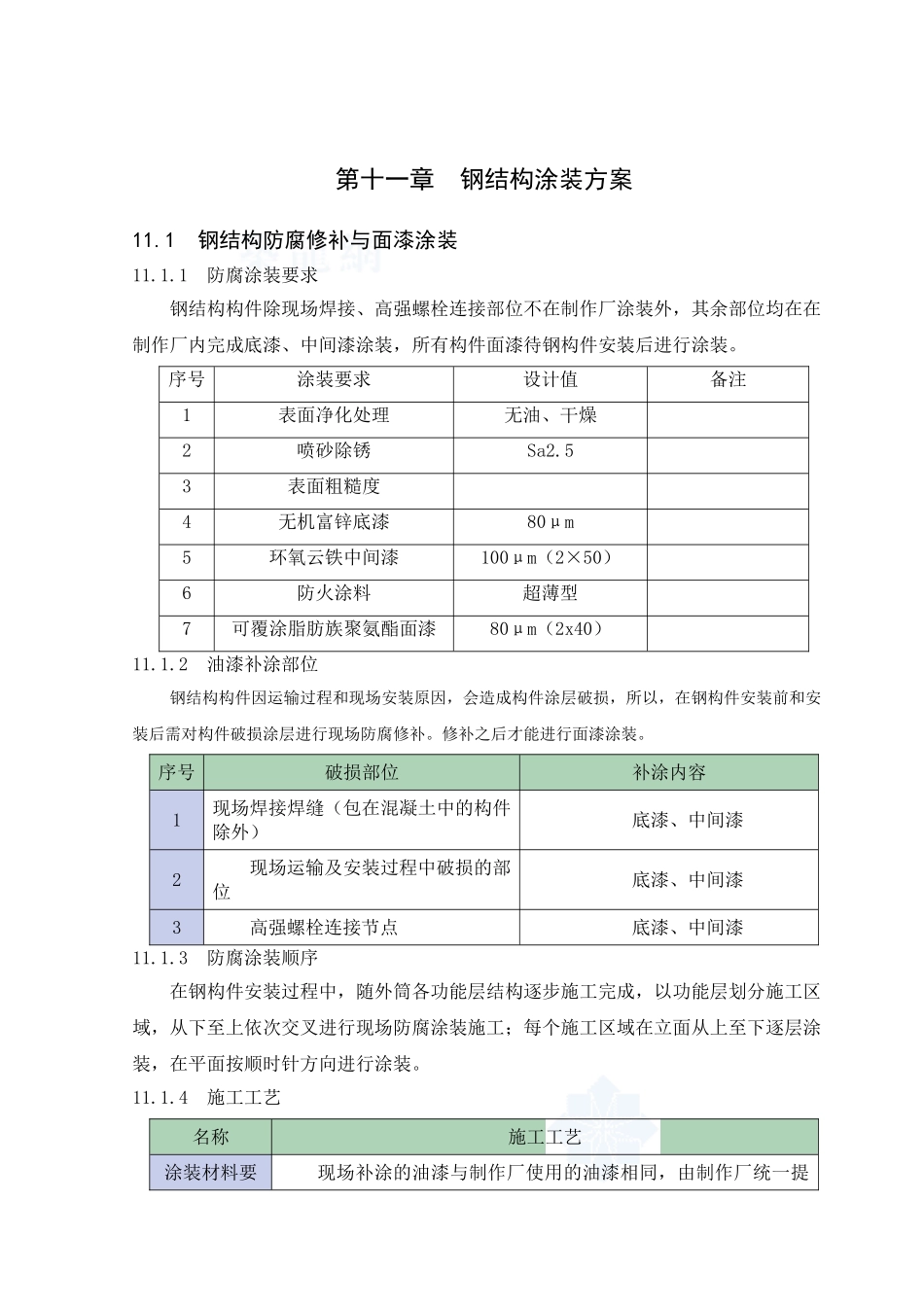 钢结构涂装方案_第1页