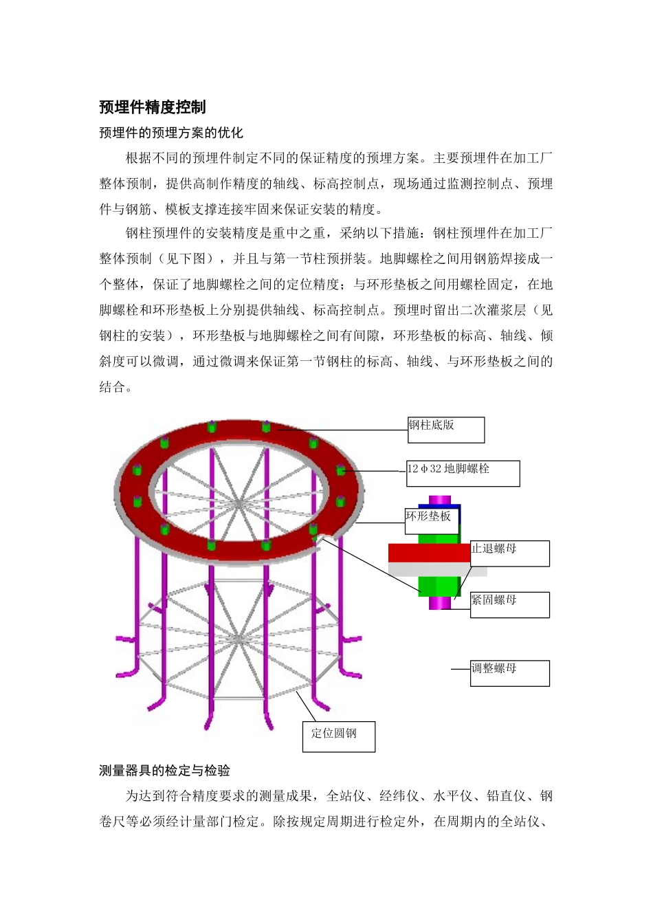 钢结构预埋件精度控制及整体测量定位技术_第2页