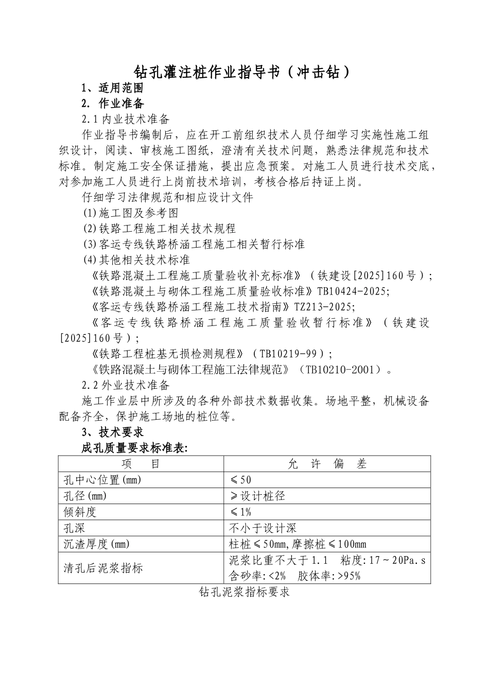 钻孔灌注桩作业指导书(冲击钻)_第2页