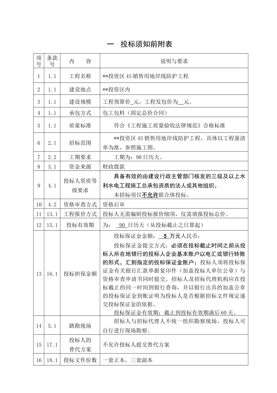 销售用地岸线防护工程招标文件_第3页
