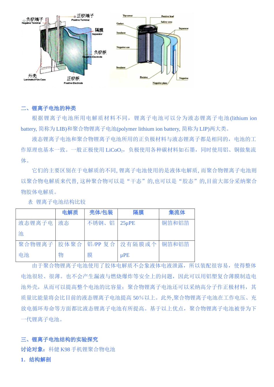 锂离子电池的结构与工作原理_第2页