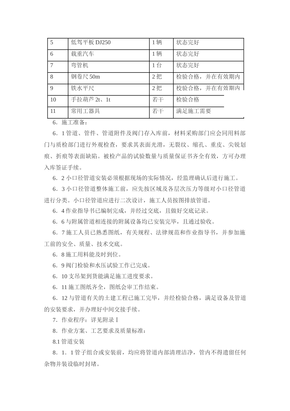 锅炉附属管道及设备安装方案_第3页