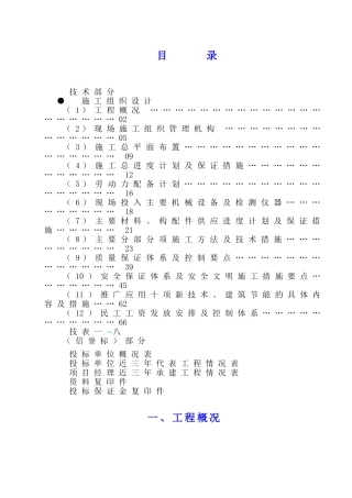 镇饮水安全项目技术标
