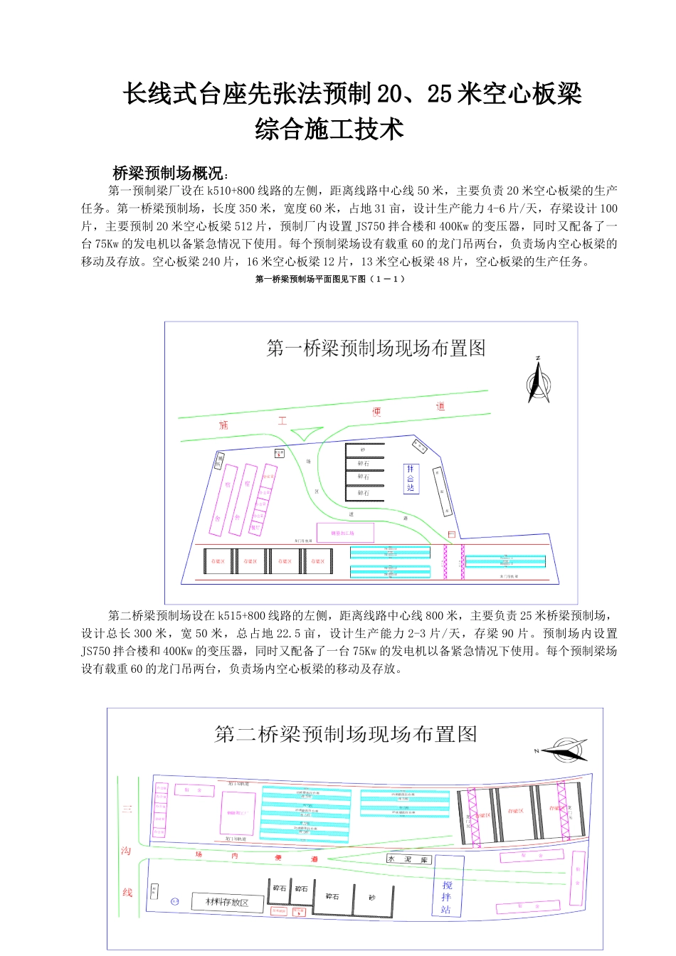 长线式台座先张法预制2025米空心板梁综合施工技术_第1页