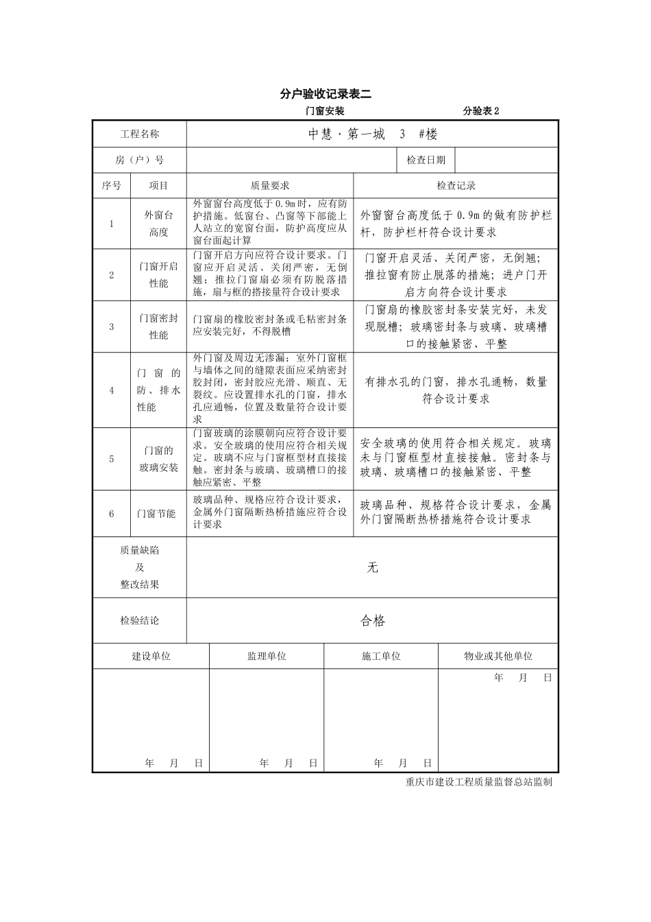 门窗分户验收表_第1页