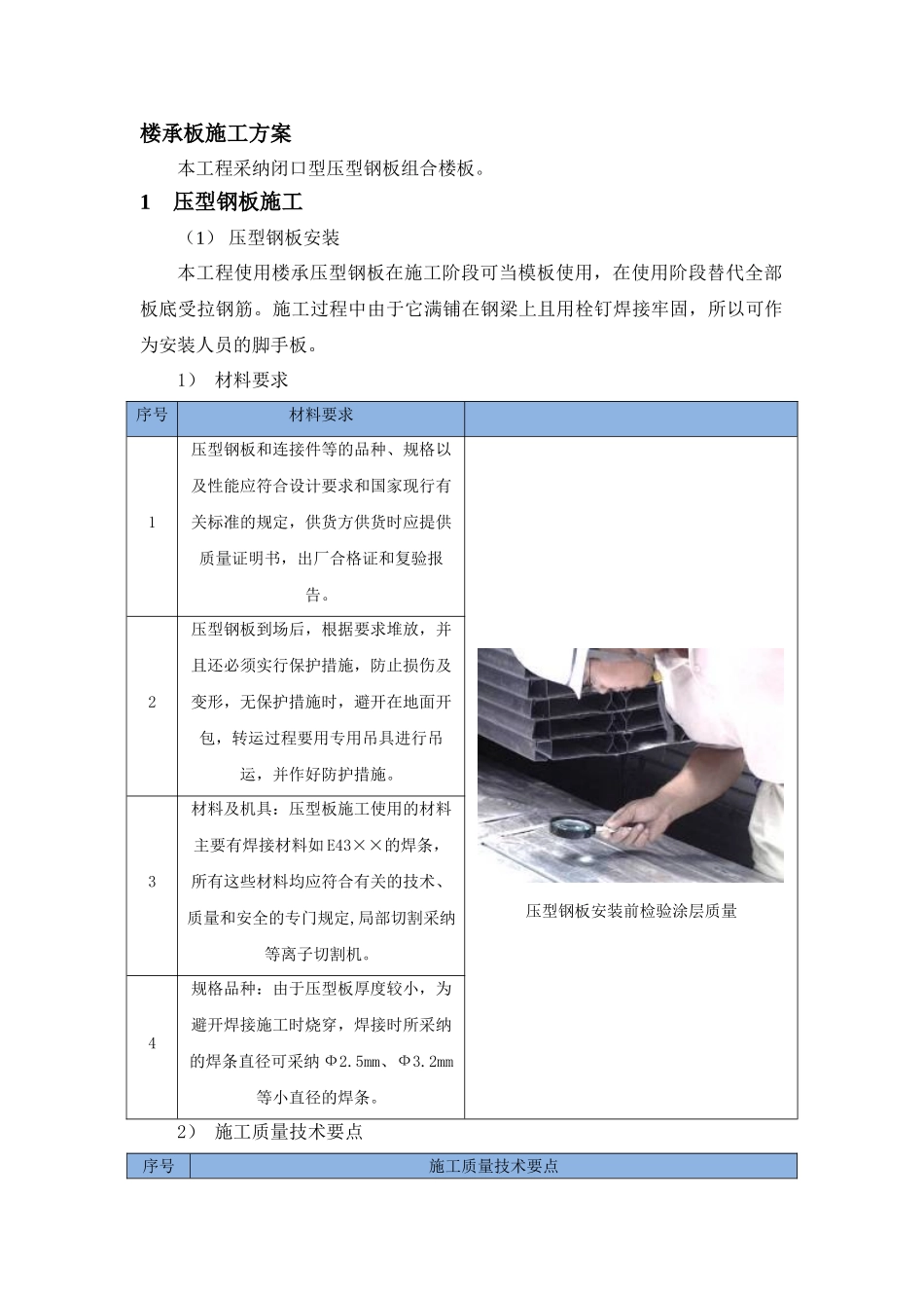 闭口型压型钢板组合楼板施工工艺_第1页