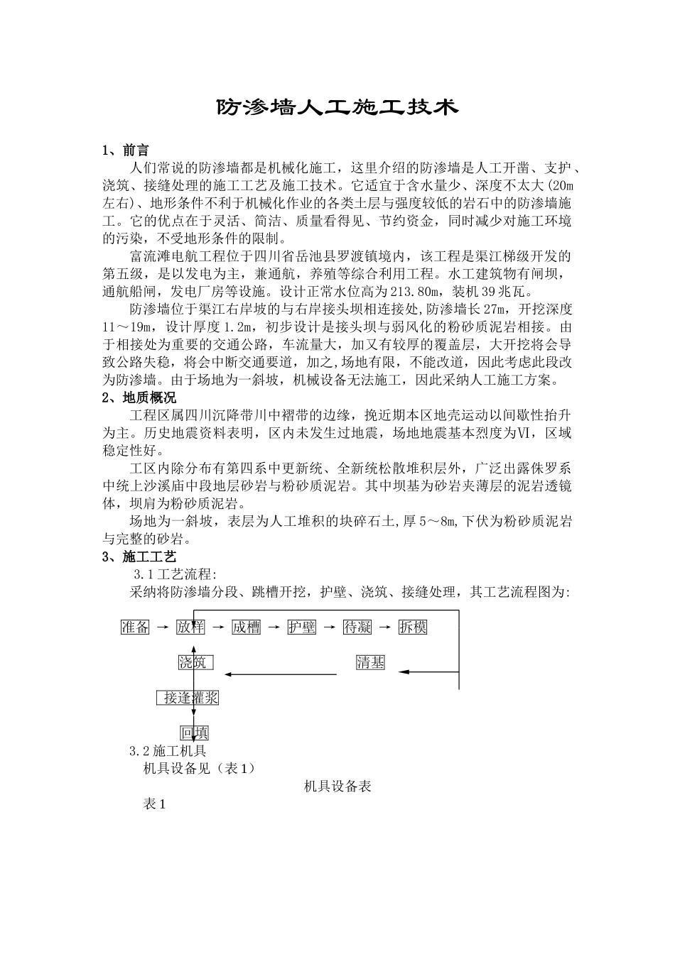防渗墙人工施工技术_第1页