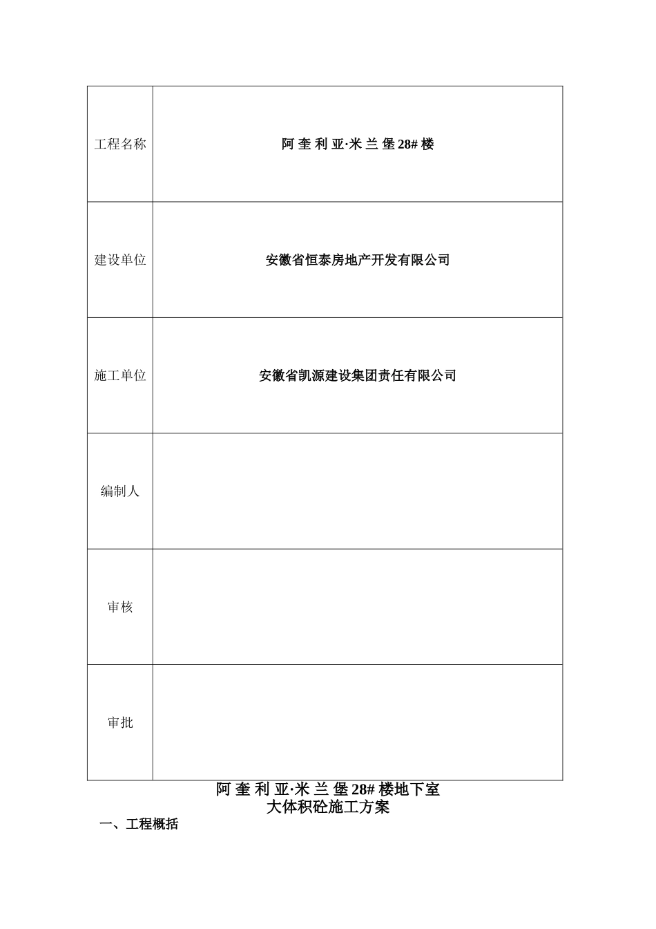 阿-奎-利-亚---------大体积混凝土施工组织设计_第2页