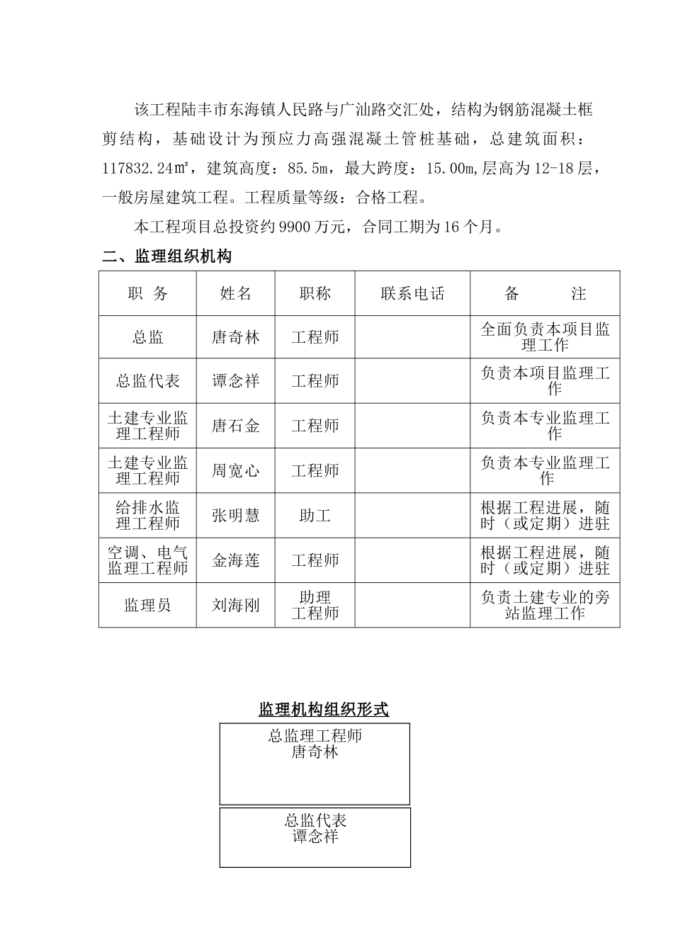 陆丰市陆城华廷1栋-6栋及商铺工程监理工作总结_第2页