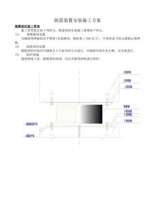 隔震装置安装施工组织设计方案