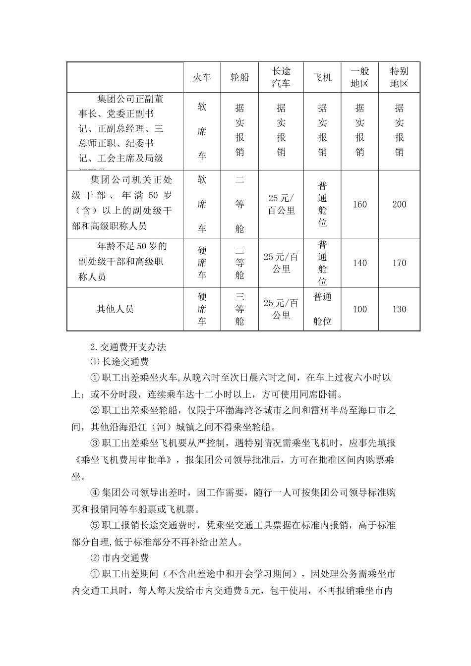 集团公司机关差旅费开支暂行规定_第2页