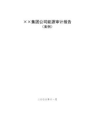 集团公司能源审计报告