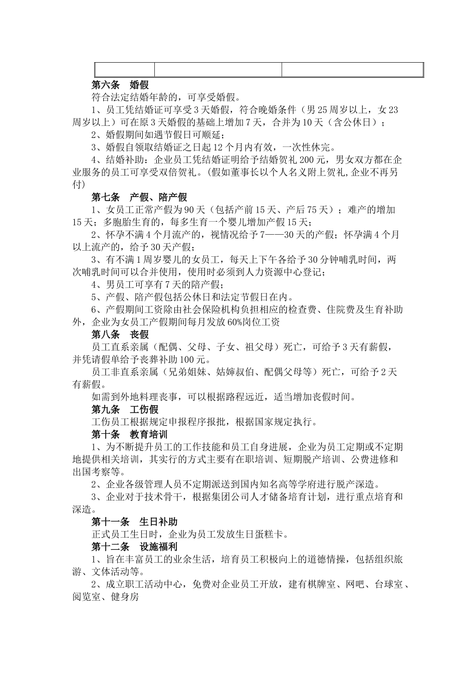 集团福利管理制度新_第2页