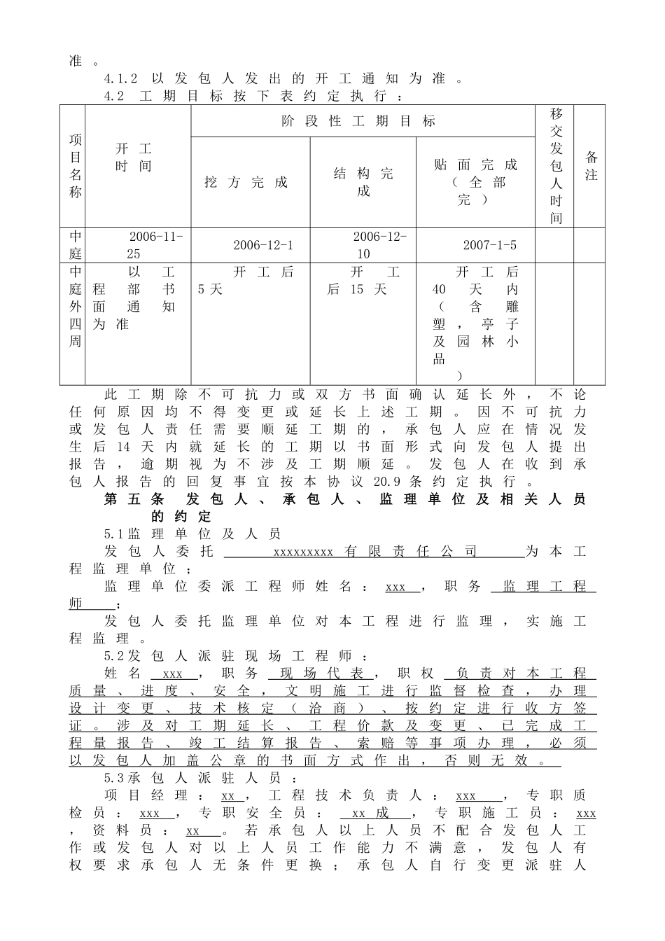 项目二期园林工程施工合同_第2页