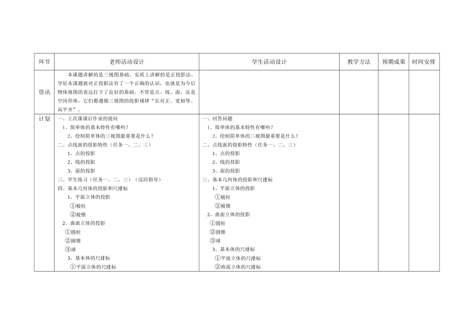 项目六点直线段平面形基本体的投影特性_第2页