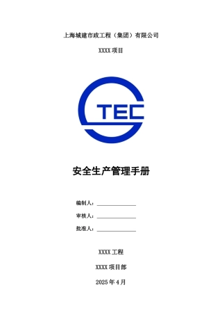 项目安全生产管理手册