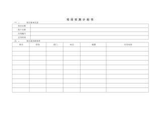 项目实施计划表()