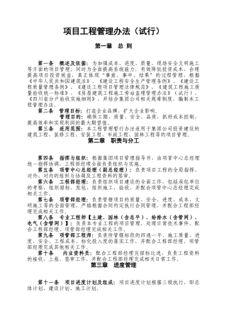 项目工程管理办法