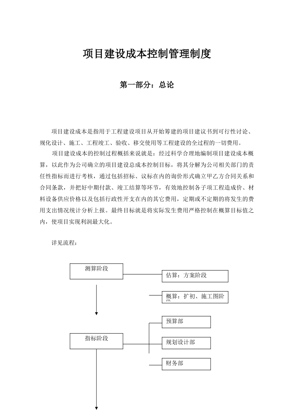 项目建设成本控制管理制度_第1页
