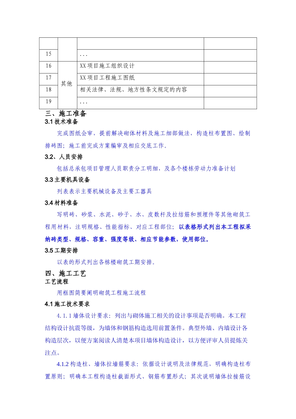 项目砌筑施工方案编制审批要点_第2页