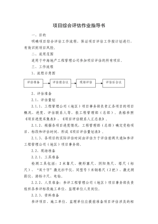 项目综合评估作业指导书