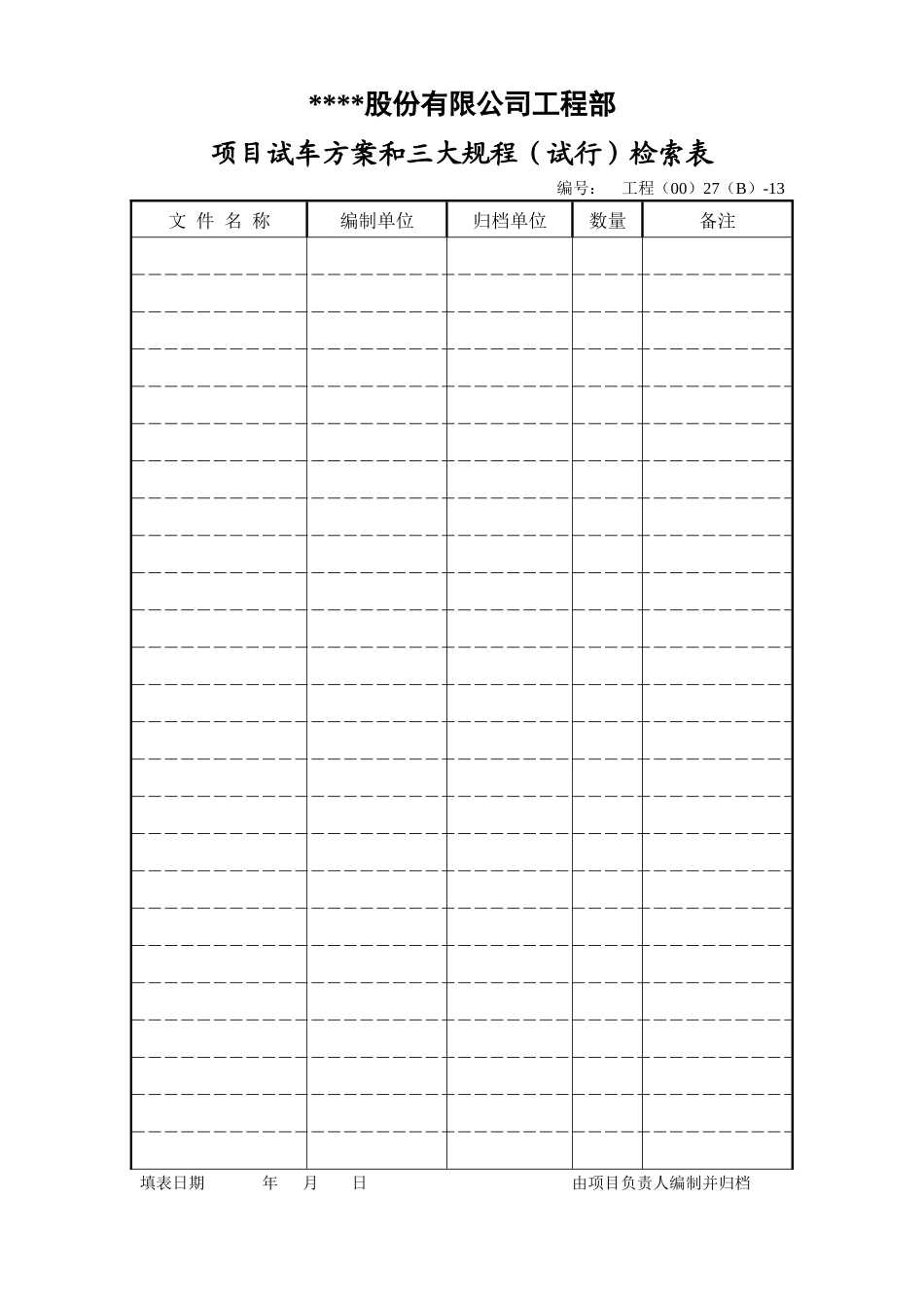 项目试车方案及三大规程_第1页